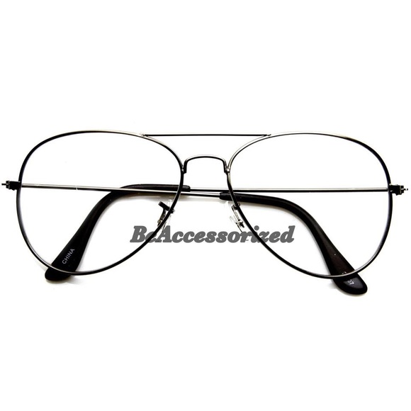 Women Clear Aviators Sunglasses - Picture 2 of 2